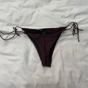 Zara brown tie bikini bottom